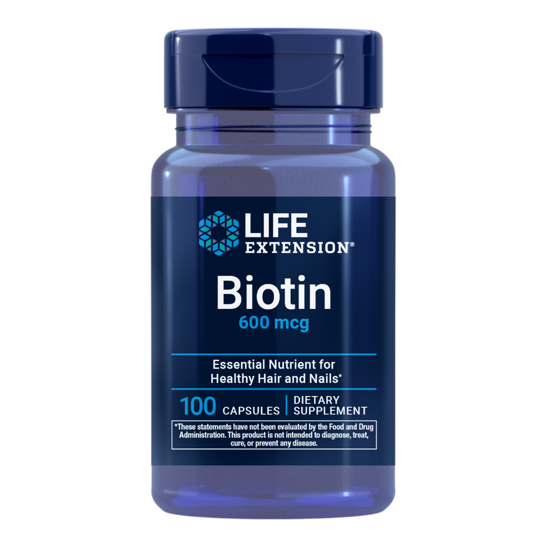 Life Extension Biotin | 600 mcg, 100 capsules