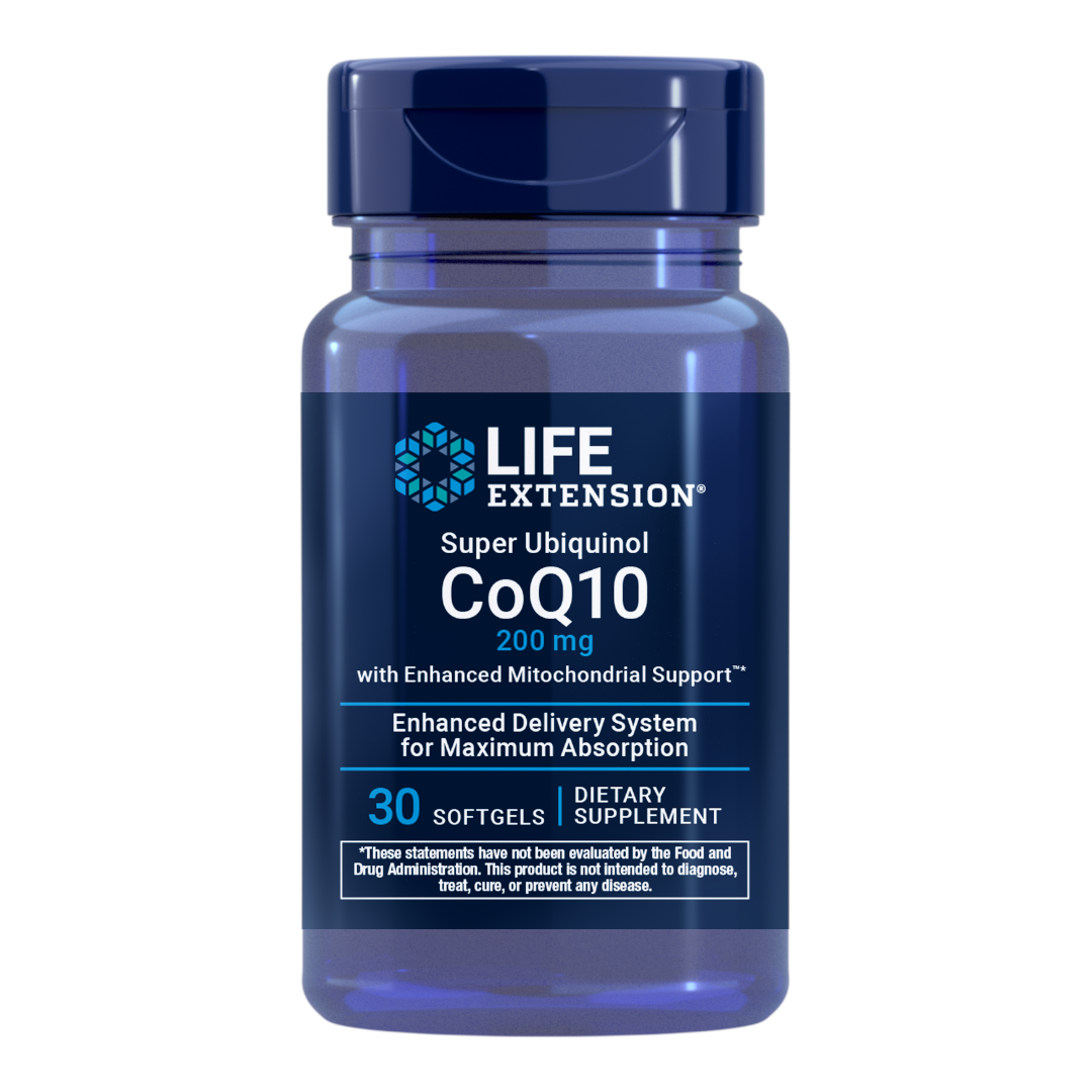 Life Extension Super Ubiquinol CoQ10 with Enhanced Mitochondrial Support™ | 200 mg, 30 softgels
