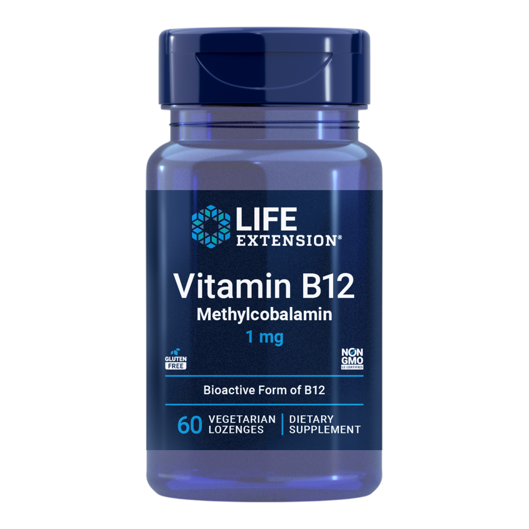Life Extension Vitamin B12 Methylcobalamin | 1 mg, 60 vegetarian lozenges
