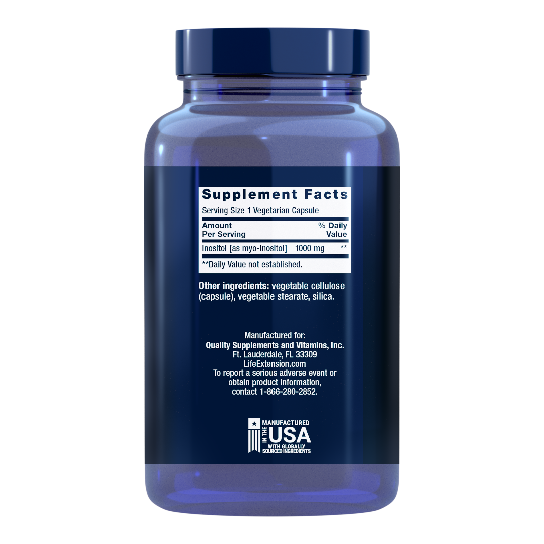 Life Extension Inositol Caps | 1000 mg, 360 vegetarian capsules