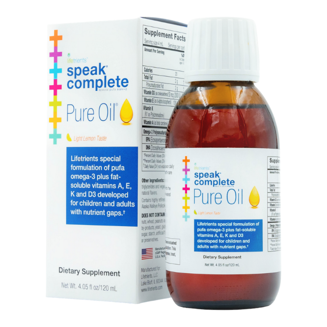 Lifetrients Speak Complete Pure Oil (omega-3 plus fat-soluble vitamins A, D3, E and K) | 120mL