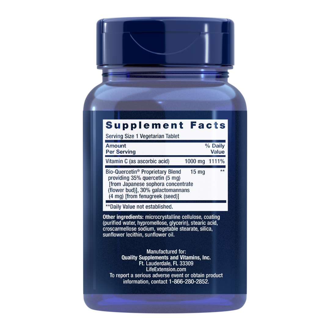Life Extension Vitamin C and Bio-Quercetin | 60 vegetarian tablets