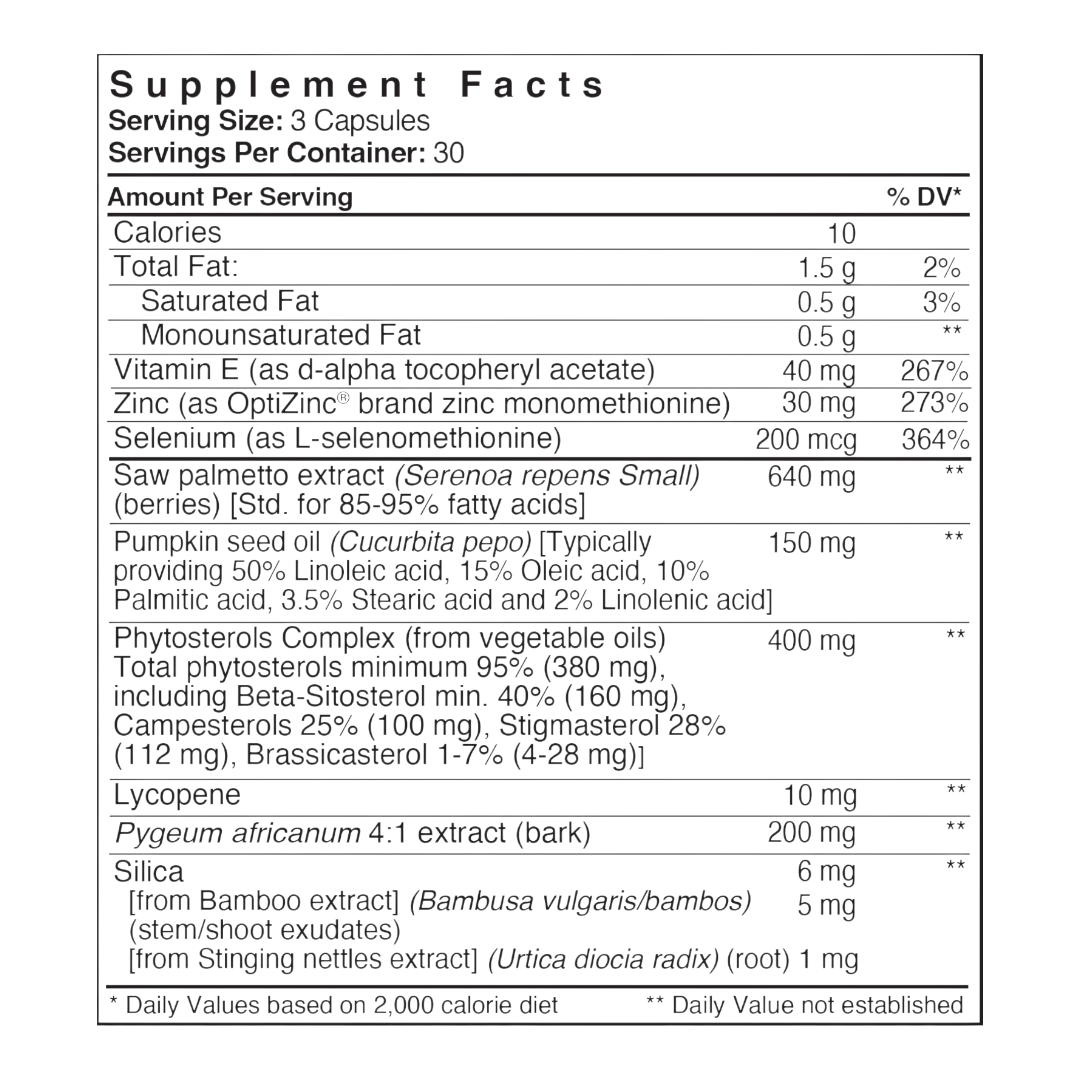 Patient One Prostate FA Plus | 90 liquid veg capsules