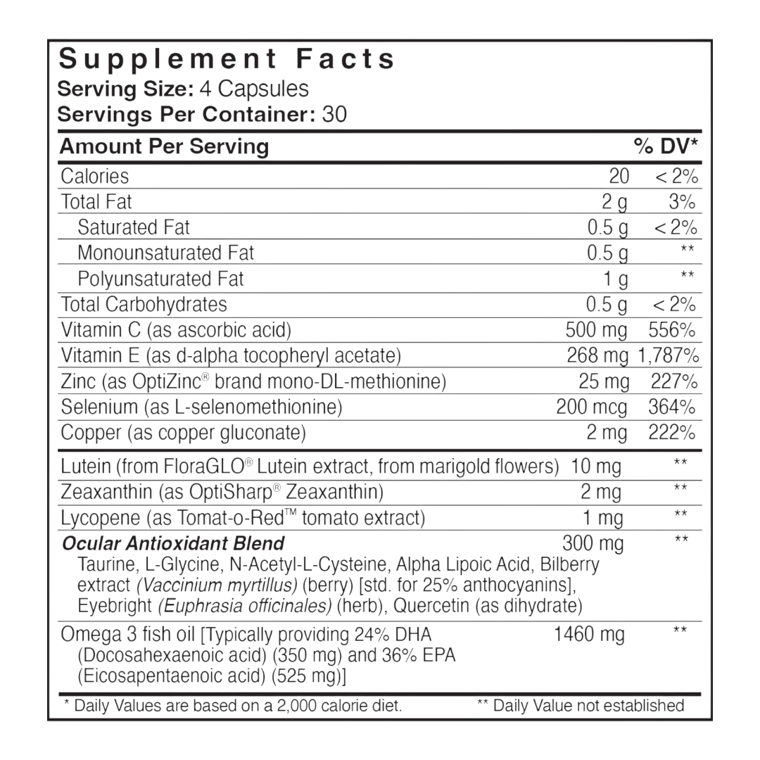 Patient One VisiOmega™ Macular Support Formula | 120 vegetable capsules