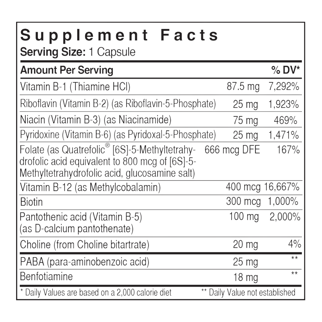 Patient One B-Complex with Quatrefolic® | 60 vegetable capsules
