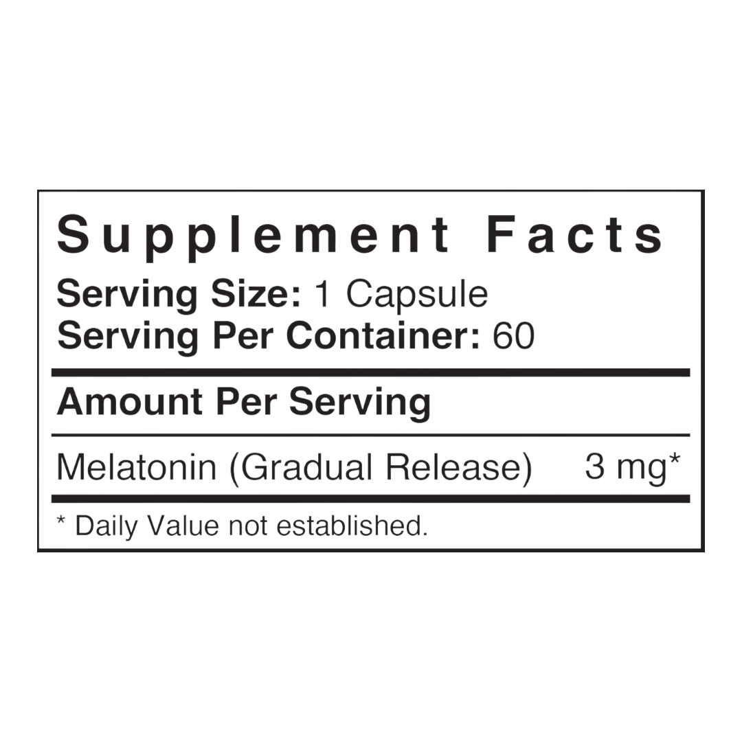 Patient One Melatonin Gradual Release | 3 mg, 60 vegetable capsules