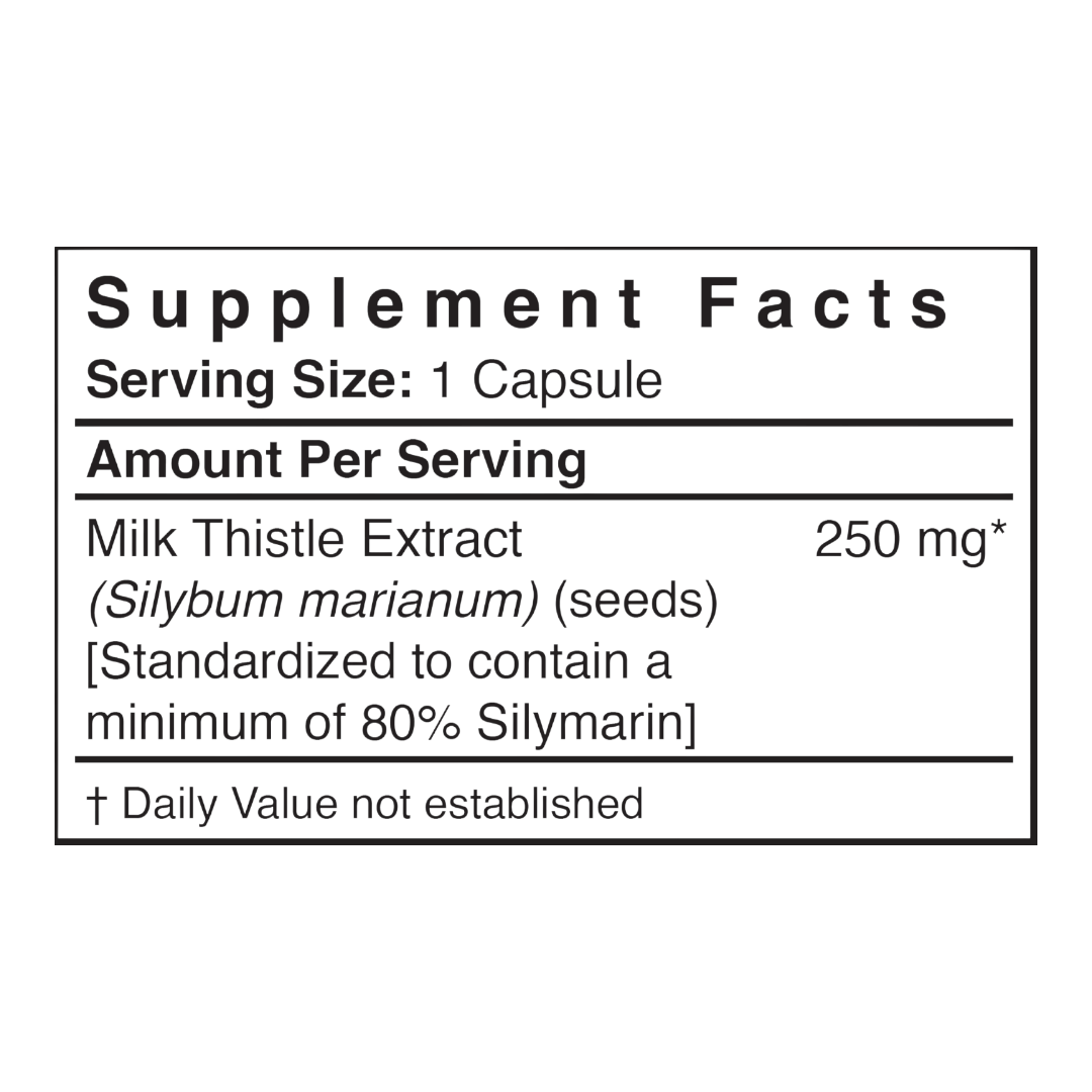 Patient One Milk Thistle Extract | 250 mg, 90 vegetable capsules