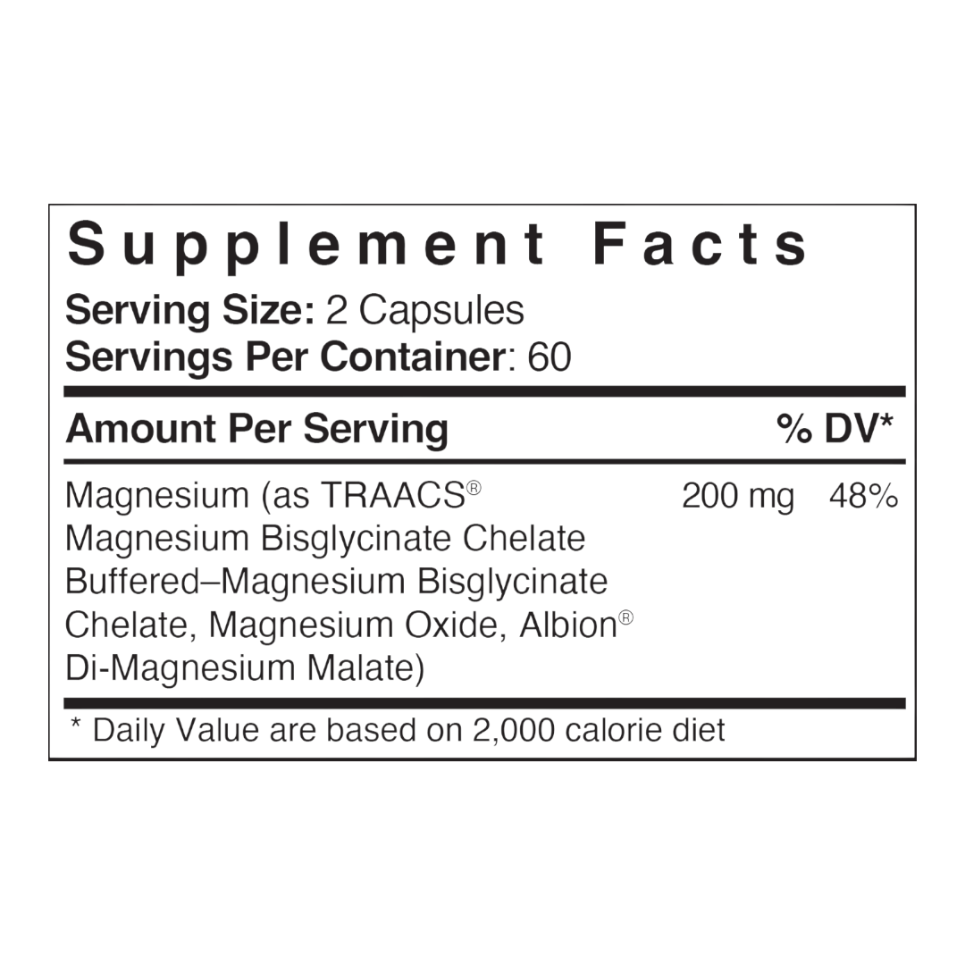 Patient One Magnesium Chelate | 200 mg, 120 vegetable capsules