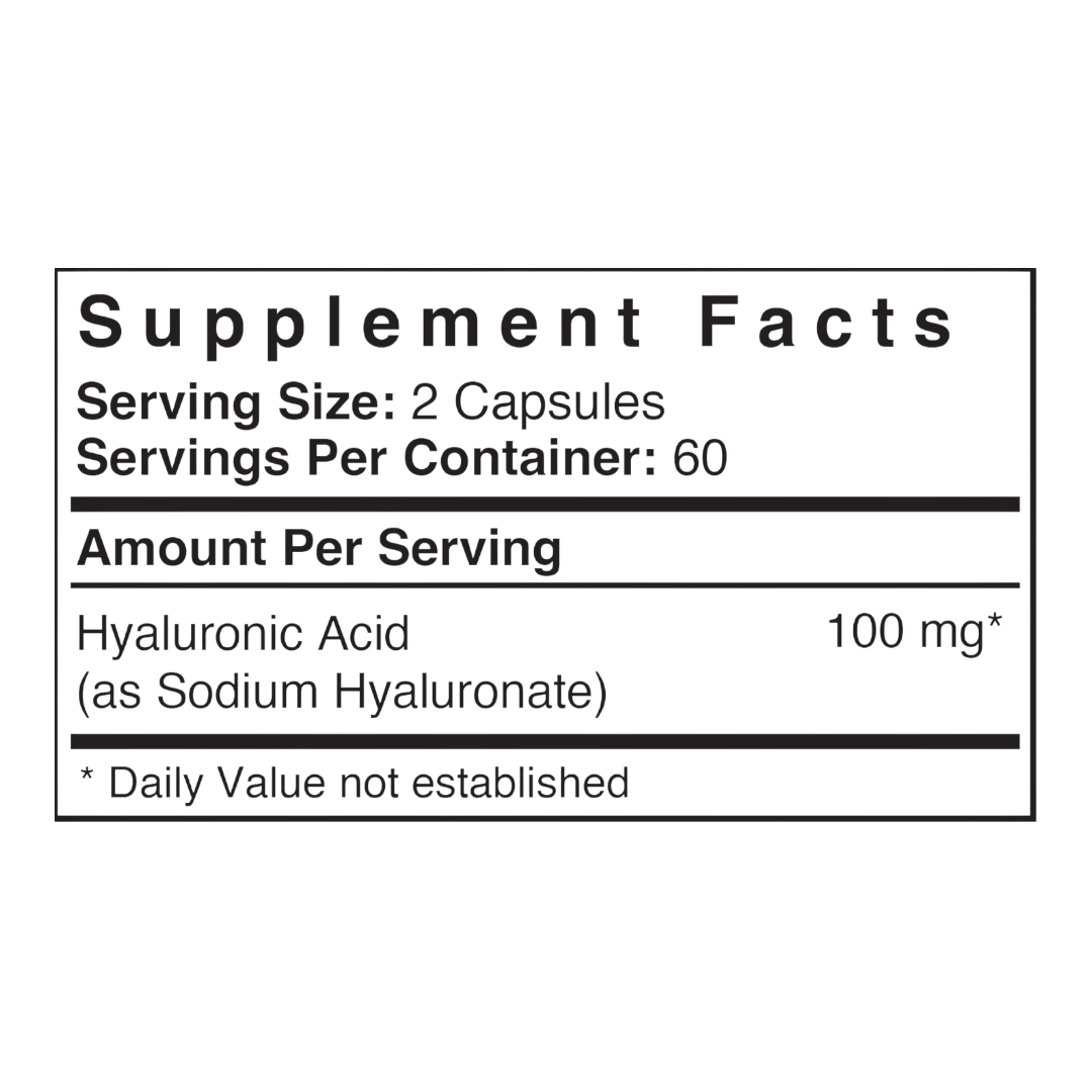 Patient One Hyaluronic Acid | 120 vegetable capsules