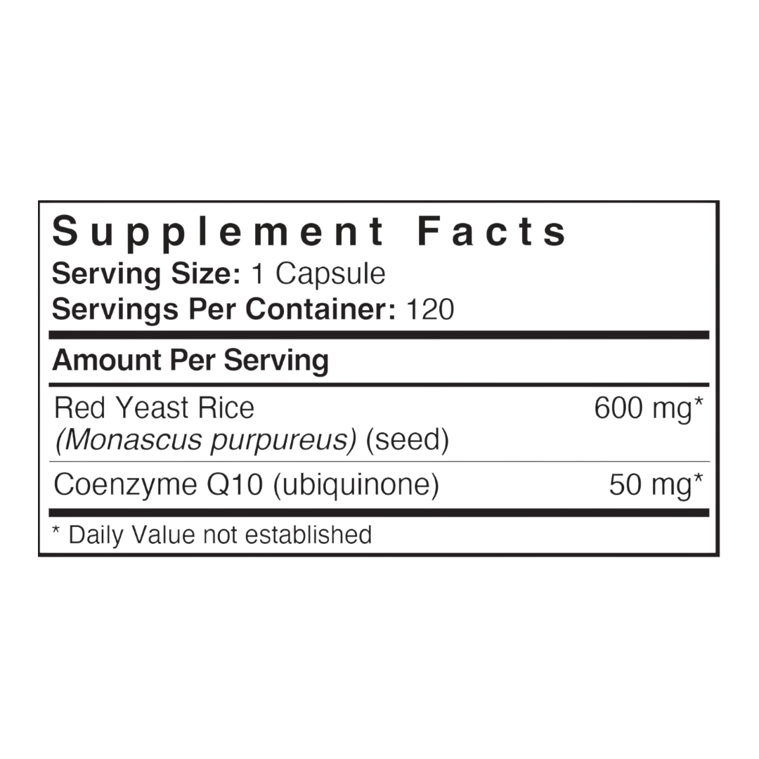 Patient One Red Yeast Rice with CoQ10 | 120 vegetable capsules
