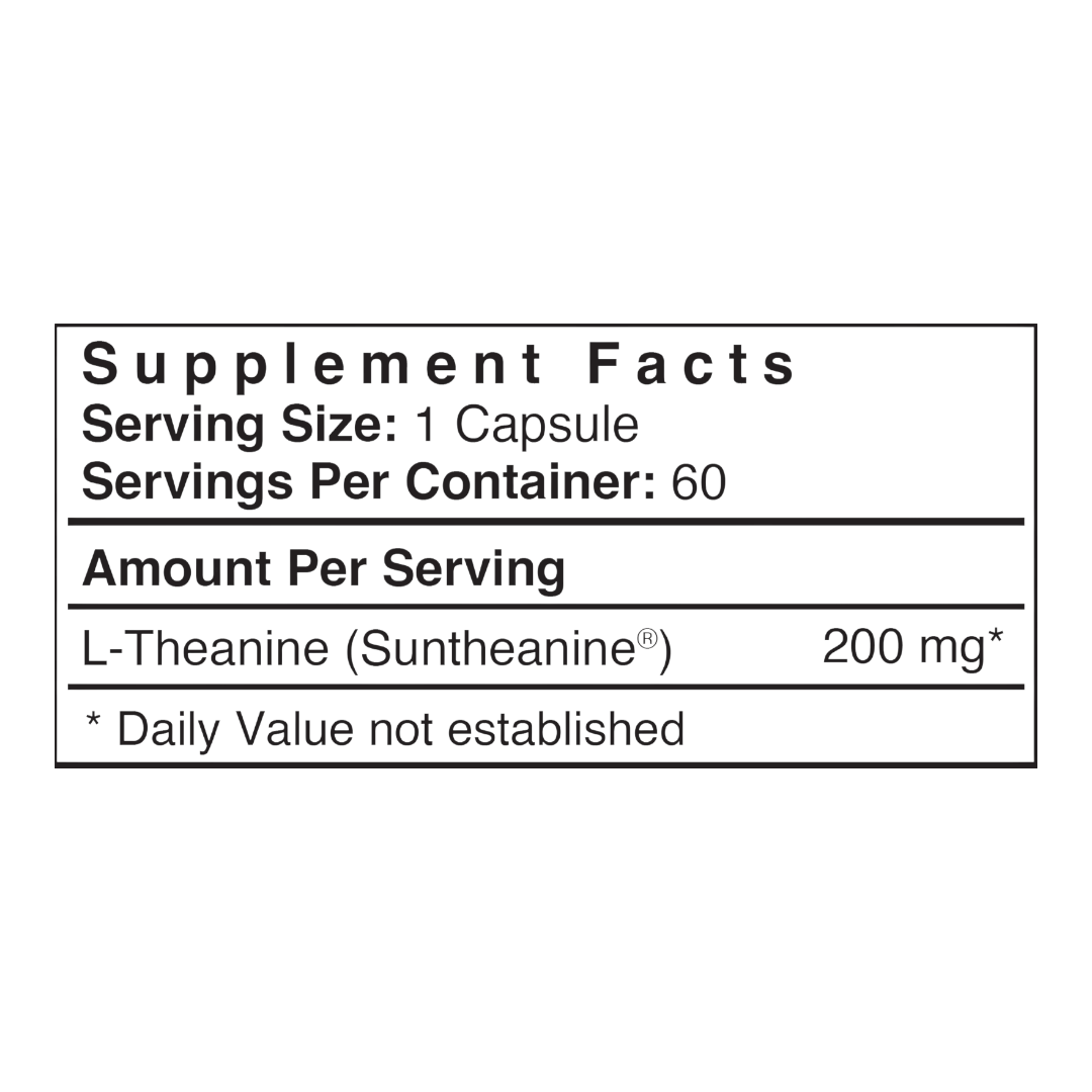 Patient One Theanine (as Suntheanine) | 200mg, 60 vegetable capsules