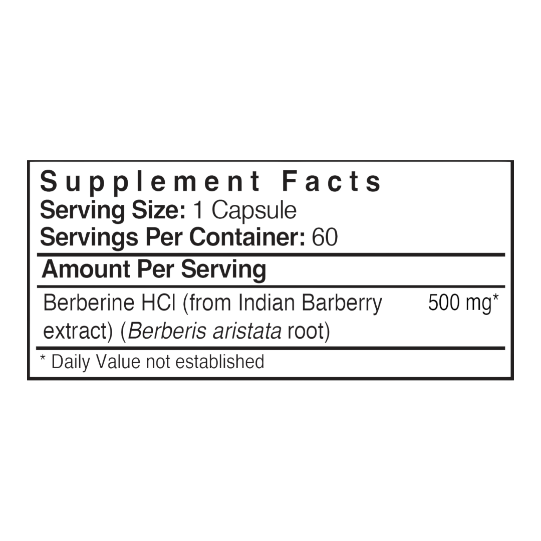 Patient One Berberine | 500 mg, 60 vegetable capsules