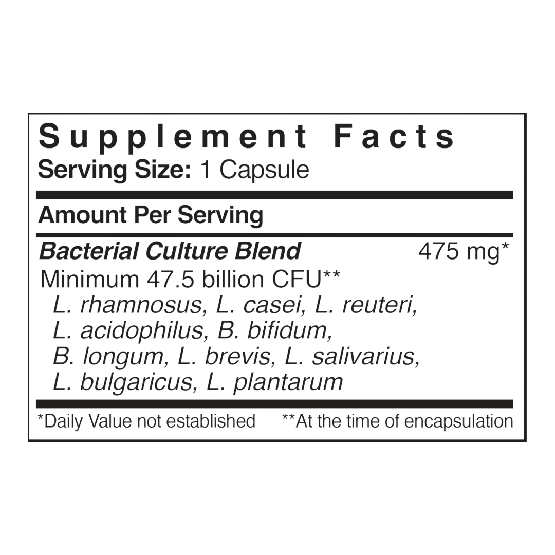 Patient One Flora-Biotic™ Ultra (47.5 Billion CFU) | 60 acid-resistant veg capsules