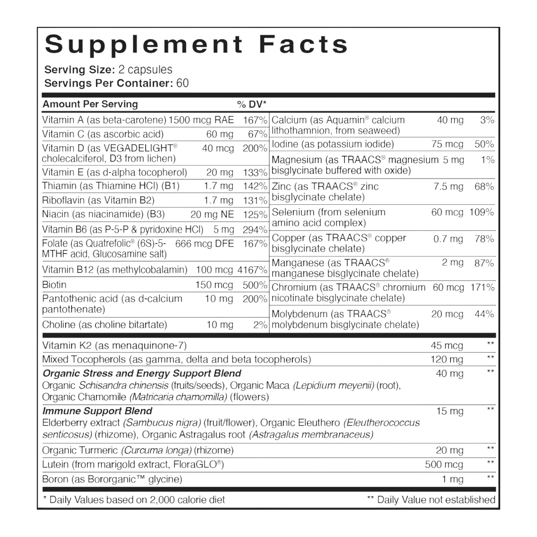 Patient One Multi Essentials Plus | 120 liquid veg capsules