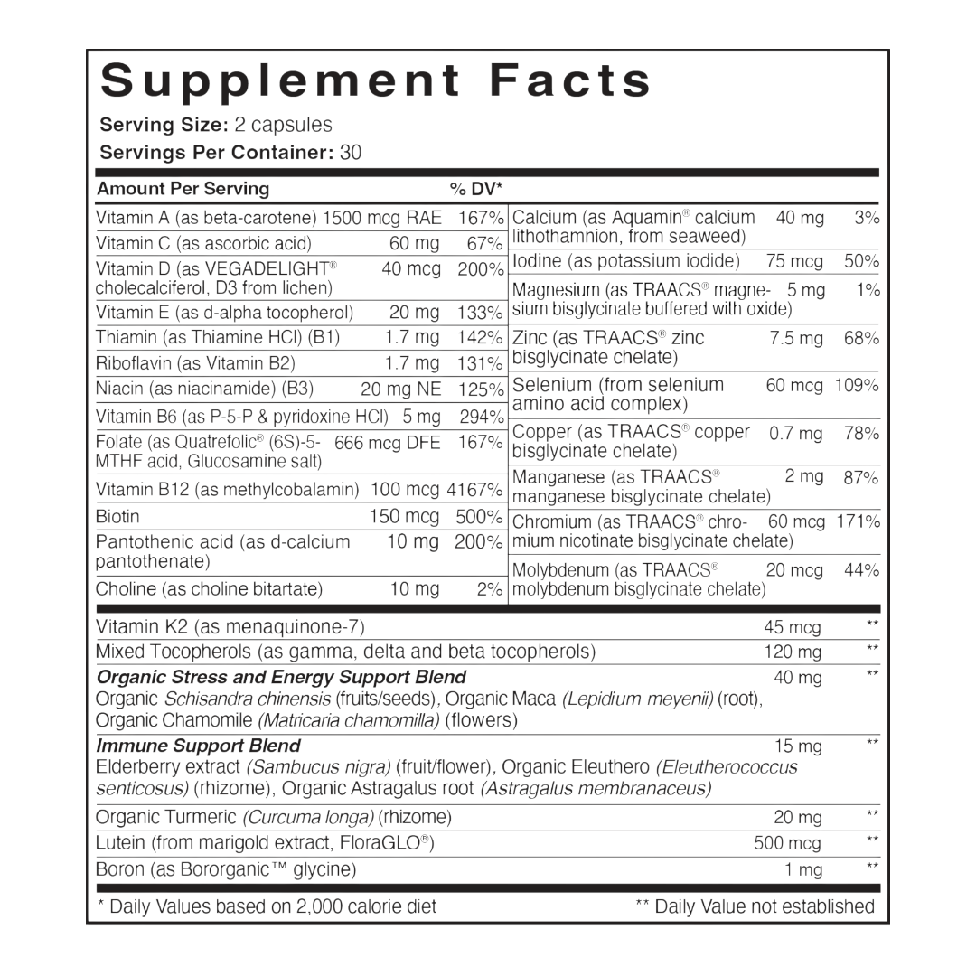Patient One Multi Essentials Plus | 60 liquid veg capsules