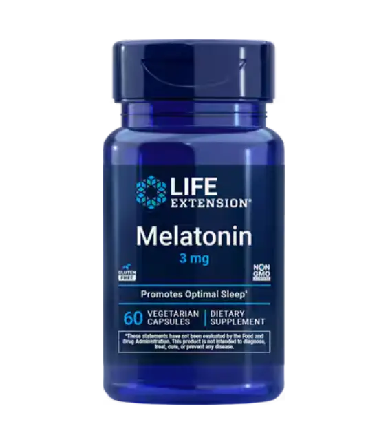 Life Extension Melatonin | 3 mg, 60 vegetarian capsules