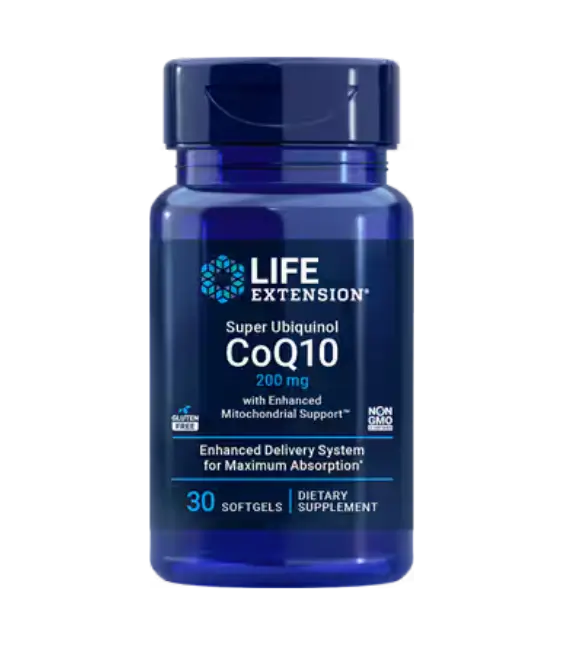 Life Extension Super Ubiquinol CoQ10 with Enhanced Mitochondrial Support™ | 200 mg, 30 softgels
