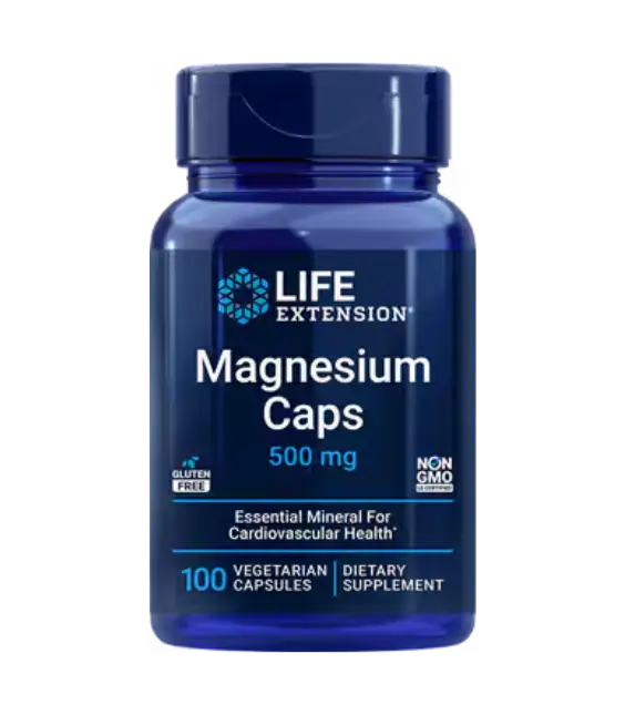 Life Extension Magnesium Caps | 500 mg, 100 vegetarian capsules