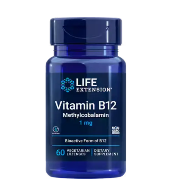 Life Extension Vitamin B12 Methylcobalamin | 1 mg, 60 vegetarian lozenges