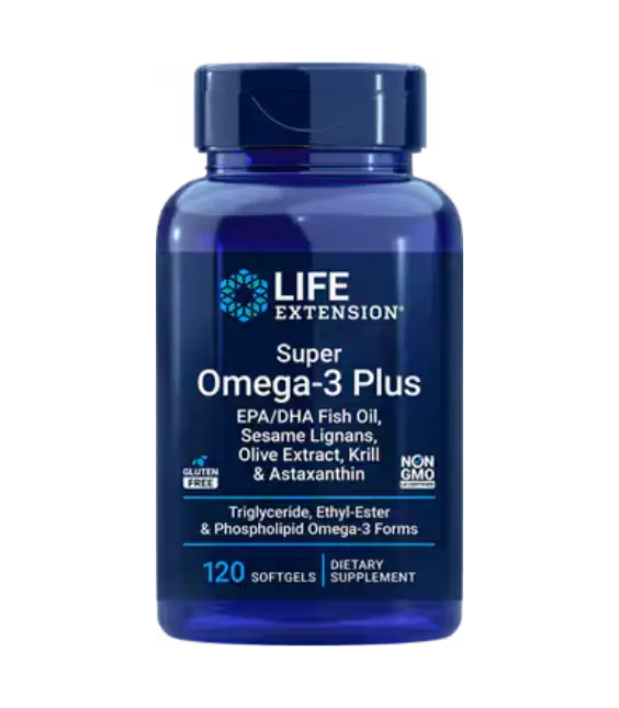 Life Extension Super Omega-3 Plus EPA/DHA Fish Oil, Sesame Lignans, Olive Extract, Krill & Astaxanthin | 120 softgels