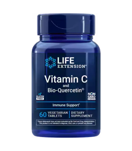 Life Extension Vitamin C and Bio-Quercetin | 60 vegetarian tablets
