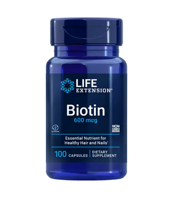 Life Extension Biotin | 600 mcg, 100 capsules