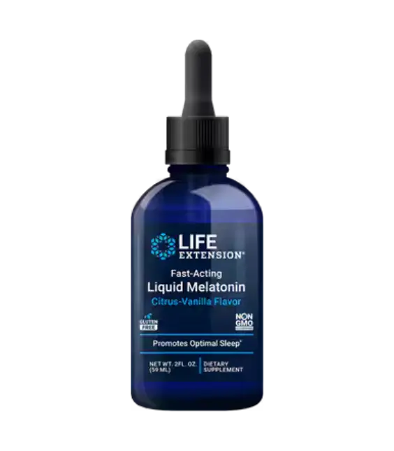 Life Extension Fast-Acting Liquid Melatonin (Citrus-Vanilla) | 2 fl oz