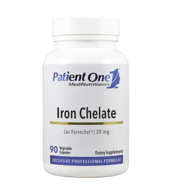 Patient One Iron Chelate (as Ferrochel®) | 28 mg, 90 vegetable capsules