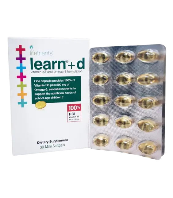 Lifetrients Learn+d (vitamin D3 + omega-3) | 30 mini softgels