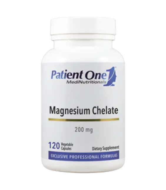 Patient One Magnesium Chelate | 200 mg, 120 vegetable capsules