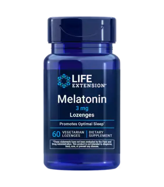 Life Extension Melatonin | 3 mg, 60 vegetarian lozenges