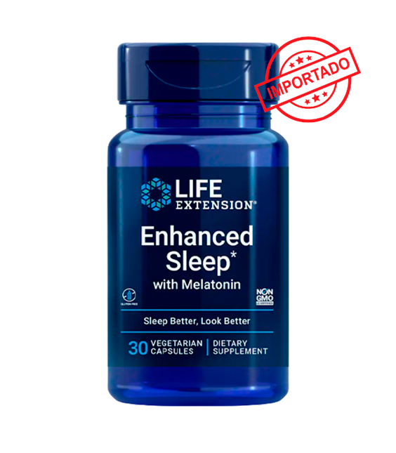 Life Extension Enhanced Sleep with Melatonin | 30 vegetarian capsules