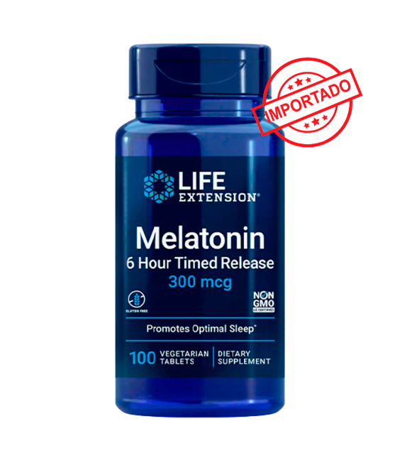Life Extension Melatonin 6 Hour Timed Release | 300 mcg, 100 vegetarian tablets