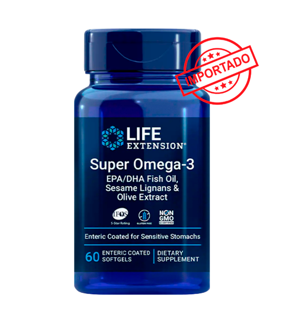 Life Extension Super Omega-3 EPA/DHA Fish Oil, Sesame Lignans & Olive Extract (Enteric Coated) | 60 enteric coated softg