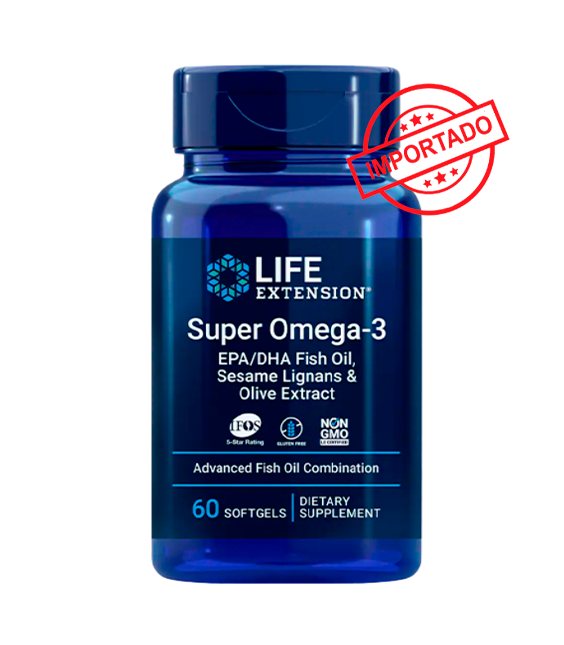 Life Extension Super Omega-3 EPA/DHA Fish Oil, Sesame Lignans & Olive Extract | 60 softgels