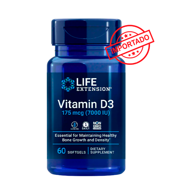 Life Extension Vitamin D3 | 175 mcg (7000 IU), 60 softgels