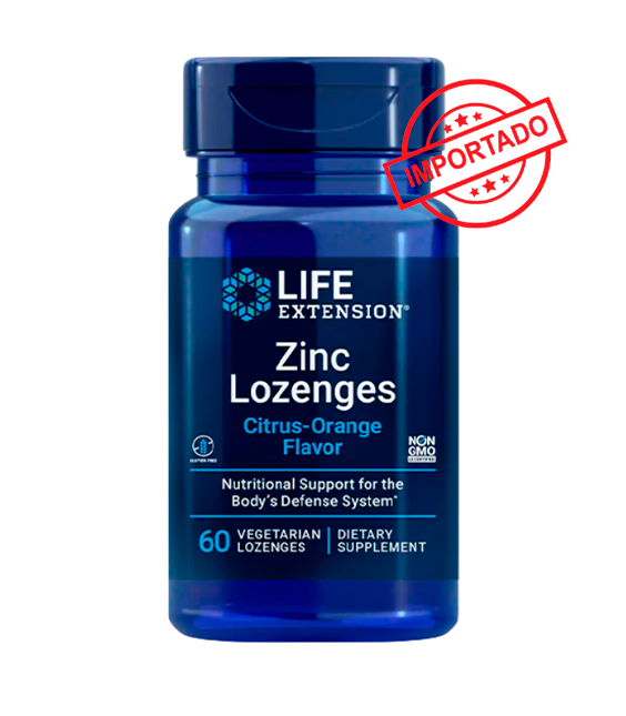Life Extension Zinc Lozenges (Citrus-Orange Flavor) | 60 vegetarian lozenges