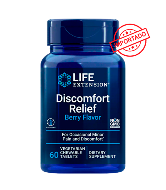 Life Extension Discomfort Relief (Berry Flavor) | 60 vegetarian chewable tablets