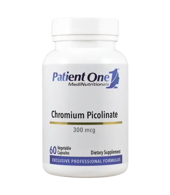 Patient One Chromium Picolinate | 300 mcg, 60 vegetable capsules