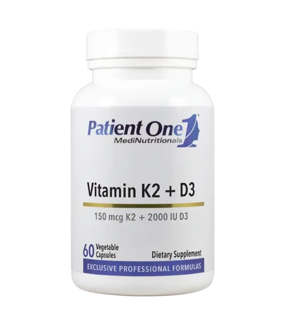 Patient One Vitamin K2+D3 [150 mcg K2 +  2000 IU D3] | 60 vegetable capsules
