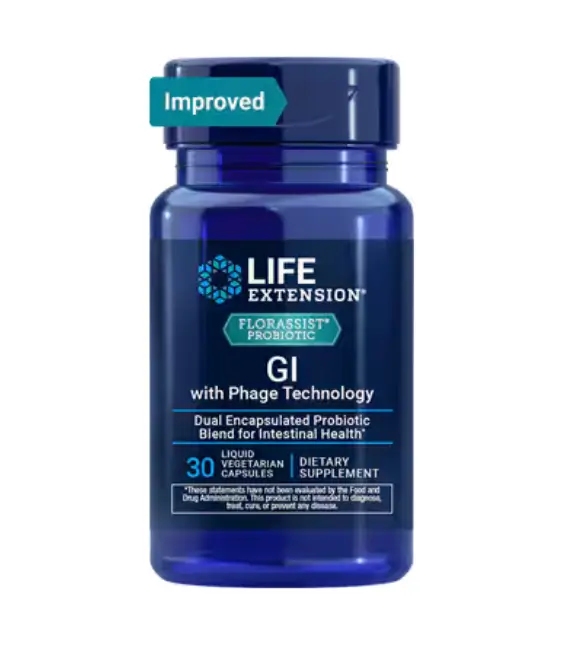 Life Extension FLORASSIST® Probiotic GI with Phage Technology - 30 liquid vegetarian capsules